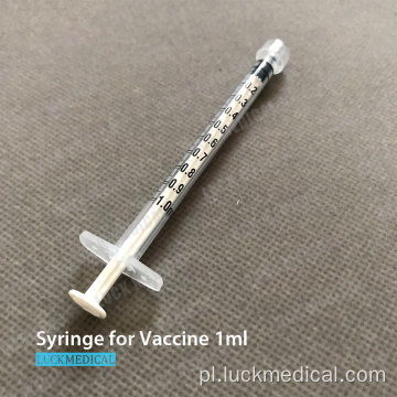 Usuwanie strzykawki szczepionki z kółkami 1 ml
